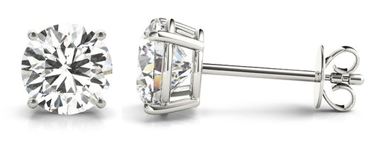 (1.5 Cttw) 3/4ct 4 Prong Stud Earrings